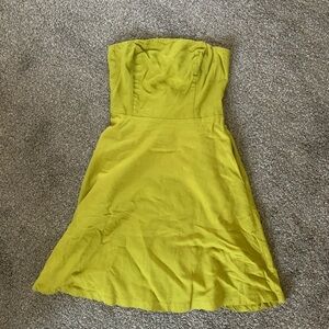 Monteau Strapless Lime Dress